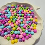 مهره های 25 گرمی طرح مروارید سایز 6 - پاستیلی-مات