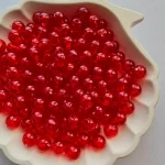 مروارید پلیمری ابروبادی ایرانی سایز 8 - قرمز-شفاف-ابروبادی