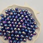 مهره های 25 گرمی طرح مروارید سایز 8 - آبی-کاربنی-هولوگرامی