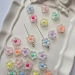 مهره های 25 گرمی طرح گل - مات-کوچک